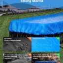 18 x 9 Rectangle Pool Covers for 16’x8’ to 18’x9’ Above Ground Pools | Heavy-Duty 5-Layer PE Tear-Resistant & Windproof Reinmoson Rectangular Pool Cover for Intex/Bestway/Funsicle Pool