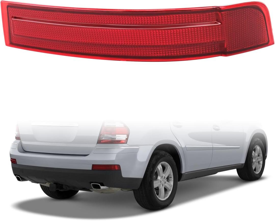 Rear Bumper Reflector Passenger Side Red Reflector Compatible with Mercedes Benz GL550 GL320 GL450 2007 2008 2009 1648201274 Right