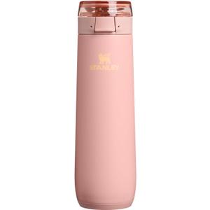 STANLEY Flowstate Spring Bottle | Leakproof Water Bottle with Carry Strap & Flip-Top Locking Lid | Insulated Stainless Steel | Fits Most Cup Holders | BPA-Free | 20 oz | Peach Rose