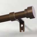 Heavy Duty Curtain Rods for Windows 48 to 84 Inch, 1 Inch Bronze Window Curtain Rod for Bedroom, Living Room, Outdoor, Adjustable Easy Install Curtains Rods, Modern Elegant(A1,Bronze,30"-90")