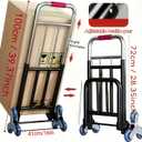 330lbs Heavy Duty Folding Hand Truck Stair Climbing Cart with Large Wheels Portable Luggage Dolly for Travel Moving Shopping Office Sports Equipment Transport