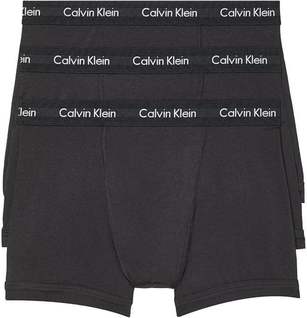 Calvin Klein Men's Cotton Stretch 3-pack Boxer Brief, 3 Black, Large