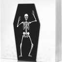 Domensi Halloween Napkin Holder for Table Decor Metal Coffin Paper Towel Holder Gothic Freestanding Tissue Dispenser Black Kitchen Accessories for Countertop Farmhouse Vintage Indoor Gift Decoration