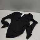 MANGOPOP Sweetheart V Neck Bodysuits for Women Long Short Sleeve Body Suits Tops Shirt (Medium)