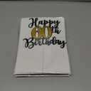 11 x 60th Birthday Cake Topper for Men & Women, Black and Gold Party Decorations, One Size