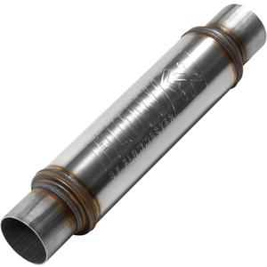 Flowmaster Flow FX Chambered Muffler 3.00 Center In / 3.00 Center Out Round Body Moderate Sound Stainless Steel Affordable Performance for Modern Trucks, Muscle Cars & Daily Drivers (71419)