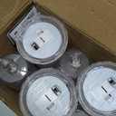 Rose Shadow LED Flameless Candles, 6PCS Romantic Battery Operated Candles Led Pillar Candles for Valentines Anniversary Wedding Christmas Decorations(White, D 2.5" x H 7.2")