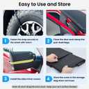 REEVAA Upgraded Car Windshield Cover for Ice & Snow [All-Weather Protection] Magnetic Fit Weatherproof Frost Cover, Winter Accessories, Fit for MPV, Van, Full-Size Trucks