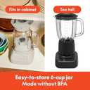 bella 10 Speed Countertop Blender, Juicer & Smoothie Maker, Fits-anywhere Kitchenware, Slim Flip & Store Design, Dishwasher Safe 48oz Capacity Pitcher & Lid, Stainless Steel Blade, 450 Watt, Oatmilk (6 Cup)