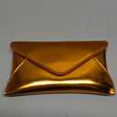 Evening Clutch Purse for Women Envelope Clutches Crossbody Bag Wedding Purses Prom Party Night Shiny Small Shoulder Handbag (Orange)