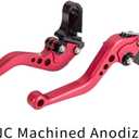 Hopider Short Brake Clutch Levers Compatible with GROM MSX125 2014-2019, CBR250R 2011-2013, CBR300R/CB300F/FA 2014-2019, CB400F/CB400R 2013-2015, CBR500R/CB500F/X 2013-2019, Monkey 125 2018-2019,Red