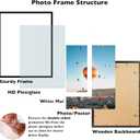 JCJMY 22x28 Picture Frame with 18x24 Mat, Display Photo 18x24 with Mat or 22 x 28 Without Mat, Wall Hanging Large 22 by 28 Poster Frame with Plexiglass, Black