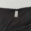 REORIA Women's Classy Asymmetrical Neck Long Sleeve Ribbed Slimming Thong Bodysuit Tops Small