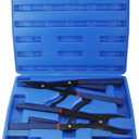 2 Pcs 16" Snap Ring External and Internal Pliers Set,Circlip Pliers with Straight and Angled Jaws (Straight, 45°, 90° Tips) Heavy Duty