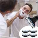 Mach 3 Razor Refills for Men,Razor Blade Refills for Men - 24PCS Compatible with mach 3 razor blades refills with Mach3 Razors, Dual Lubrication Blades for Extra Close & Comfortable Shave