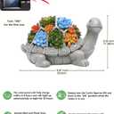 Nacome Solar Garden Outdoor Statues Turtle with Succulent and 7 LED Lights - Lawn Decor Statue for Patio, Balcony, Yard Ornament - Gifts for Mom Grandma Women