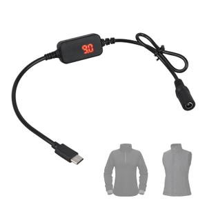 9V Heated Jacket Battery Adapter, Type-C to DC 3.5-4.0mm Charger Cable for 7.4V and 8.4V for Milwau-keeMakita, Dewalt Heated Jackets, Heated Vests and Heated Hoodies (Not for 12V Heated Gear)