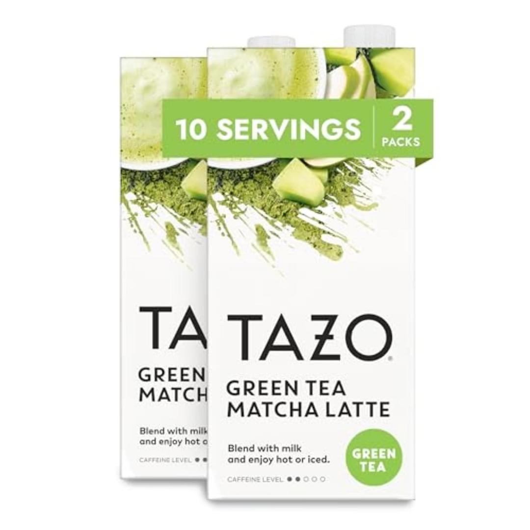 TAZO Green Tea Matcha Latte Concentrate, Sweetened with Notes of Honeydew Melon & Tropical Fruit, for Hot or Iced Lattes, Mocktails, Easy-to-Serve, 32 oz Carton (Pack of 2)
