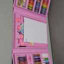 homicozy Art Supplies for Kids,Drawing Kits Unicorn Art Case Coloring Set with Double Sided Trifold Easel,Crayon,Colored Pencil,Marker,Coloring Book,Stencil,Sticker,Drawing Stuffs Gifts for Girls 4-12