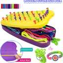 Friendship Bracelet Making Kit Toys, Ages 7 8 9 10 11 12 Year Old Girls Gifts Ideas, Birthday Present for Teen Girl, Arts and Crafts String Maker Tool, Bracelet DIY, Kids Travel Activity Set