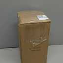 Deco 79 Ceramic Decorative Vase Round Centerpiece Vase with Blue Vertical Stripes, Flower Vase for Home Decoration 5" x 5" x 11", White