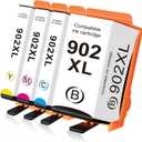 902XL Ink Cartridges Combo Pack Replacement for HP 902 XL for OfficeJet 6968 6978 4-Pack 6960 6962 6963 6964 6966 6961 6970 6971 6974 6975 6978 6950 6954 6956 6958 6951 Printers for HP902 KCMY 4 Pack