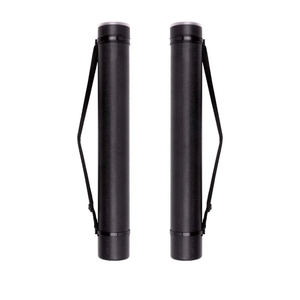 TRANSON 2-pack Durable Poster Storage Tube with Straps 24"-40" Extendable for Blueprints, Artwork, Maps, Posters