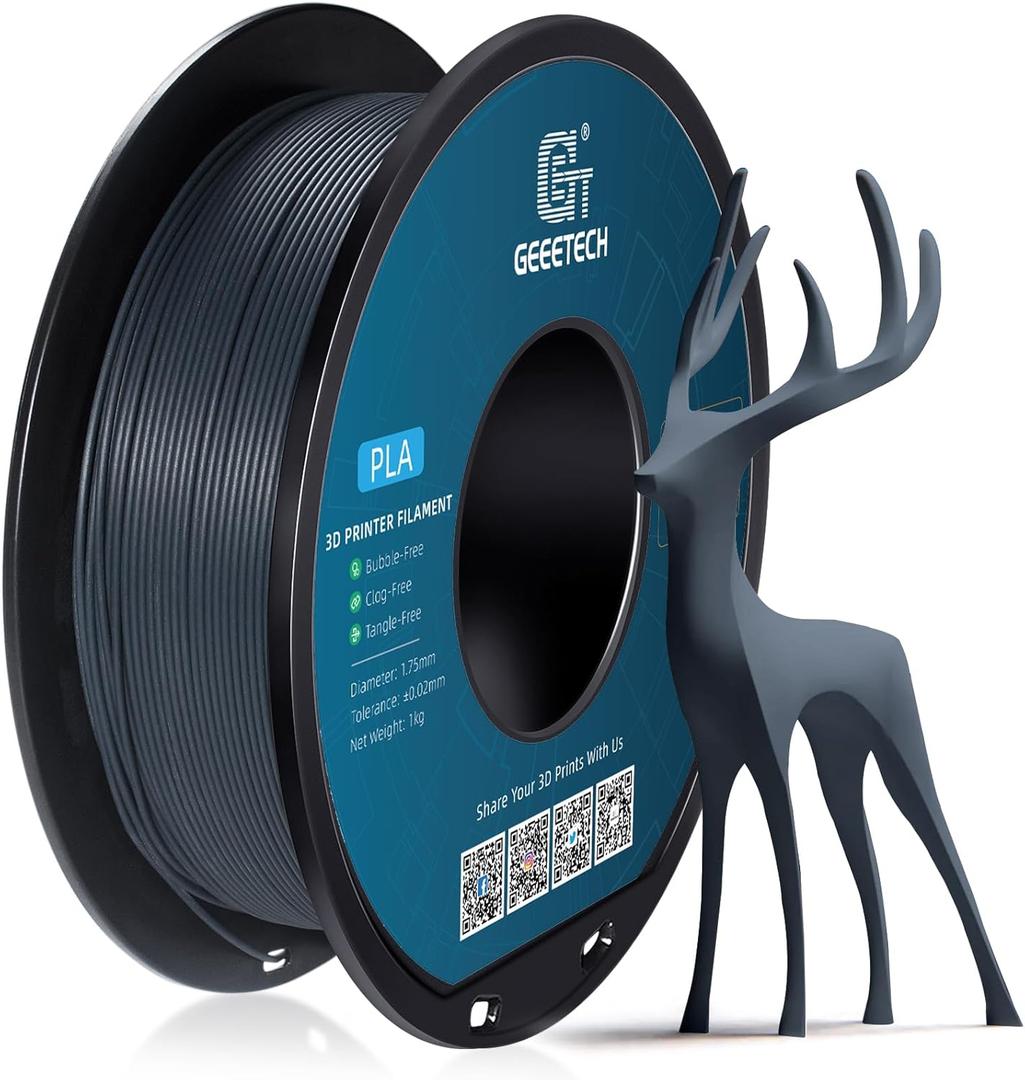 GEEETECH Matte PLA Filament 1.75mm,Blue PLA Matte 3D Printer Filament 1kg Spool (2.2lbs),Dimensional Accuracy +/- 0.02 mm,1.75 PLA Filament Matte 3D Printing Filament