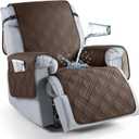 TAOCOCO 100% Waterproof Recliner Chair Cover, Non Slip Recliner Covers for Recliner Chair with Pocket, Washable Reclining Chair Cover Furniture Protector for Kids,Dogs(23.6'', Dark Brown)