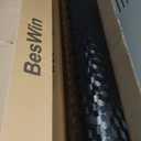 BesWin Office Chair Mat for Carpet, 48" x 36" Computer Desk Chair Mat for Low Carpeted Floors, Thick and Sturdy Carpet Protector for Rolling Chairs, Easy Glide Floor Mat for Home, Gaming (Black)