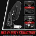 Black 7/8" Bar End Mirrors - CNC Motorcycle Mirrors Arrow Shape Fit For Honda Grom MSX125 CB400F Kawasaki Z400, Z125 pro, Z900, Yamaha MT-07, MT-09,Suzuki SV650, GSX-R 600 750,Scooter