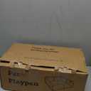 42x42x25.6 Inches Puppy Playpen with Gate, Dog Playpen for Puppies or Small Dogs, DogFence Pet Playpen for Indoor & Outdoor, Sturdy Safety DogPen with Thickened Fabric, High-Strength Nylon Wire Mesh (Blue)