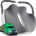 Truck Seat Cushion for Truck Driver Seat Cushion – Upgraded Back Support, Thick and Firm Memory Foam, Pain Relief for Hours of Driving, Maximum Tush Comfort and Trucker Approved