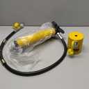 QWORK 20T Mini Hydraulic Cylinder Jack Porta Power Ram 2" Stroke, CP-180 Manual Hydraulic Hand Pump, Single Acting Lifting Cylinders for Machinery Shipbuilding