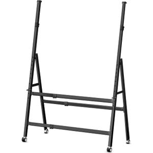 A-Frame Foldable Whiteboard Stand, Height and Width Adjustable, Mobile Stand with Wheels for All Heavy Duty Glass Blackboard, Chalkboard, Bulletin Board, Display Board, Drawing Board (Black)