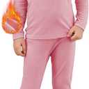 Thermal Underwear for Kids Toddler Winter Base Layer Long Johns Sets for Girls Boys (Medium (90) /2T-3T, A Dark Pink)