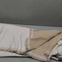 Stonewashed Linen Fringed Tablecloth, 9'x12', Natural