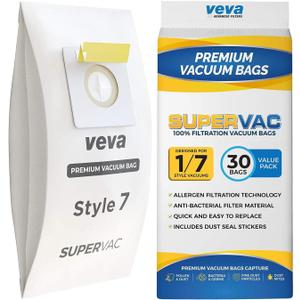 30 Pack Style 7 Vacuum Bags for Bissell Upright Vacuum Cleaner, Premium SuperVac Vacuum Bags Part # 32120