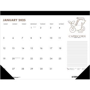 House of Doolittle 2025 Monthly Desk Pad Calendar, Zodiac, 22 x 17 Inches, January - December (HOD167-25)