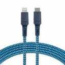 Cell Candy 10 Ft Braided Charge For  USB C Blue