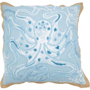 SARO LIFESTYLE Oceanic Octo-Hug Throw Pillow Cover