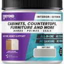 Beyond Paint All-in-One Refinishing Paint, No Sanding, Matte Finish for Cabinets, Countertops, Furniture and Doors, 1 Pint, Soft Gray