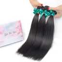 KRN Straight Human Hair Bundles 18 20 22 Inch 12A Raw Hair Bundles Human Hair 100% Unprocessed Brazilian Virgin Straight Hair Bundles Natural Colour