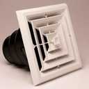 AIRTEC MV4S 4-Way Diffuser Grille for 4/5/6" Duct