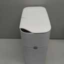 MOPUP art Bathroom Trash Can, Automatic Bagging Garbage Can, 3.5 Gallon Slim Small Plastic Trash Bin, Narrow Motion Sensor Trash Can for Bedroom, Office White