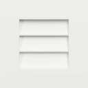 12"W x 12"H True Fit PVC Louver Shutters Sample, Unfinished