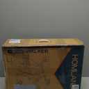 HOMLAND Foldable Rollator Walkers with Seat for Seniors, 8'' Big Wheels, 350 lb. Weight Capacity, Adjustable Handles and Seat Height, Lightweight Rolling Walker, Red