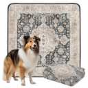 Non-Slip Dog Washable Pee Pads Extra Large 72" x 72", Boho Reusable Pet Training Pad for Playpen, Waterproof Doggie Rug Washable for Puppy Crates, Whelping Pad, Dog Rug Indoor