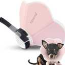 Soft Dog Cone Collar Alternative for Small Dogs(Puppy Yorkshire Puppy Chihuahua), Adjustable Protective Dog Recovery Cone, Elizabethan Comfortable Neck Pillow Cone After Surgery Anti Licking (XS(Neck Girth:5.5"-7.5"), Pink)