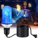 Treela LED Halloween Skeleton Lighting Kit, E26 Base Flame Light With Up Down Effect, Scary Chest Light for Giant Skeleton Decor (Blue)